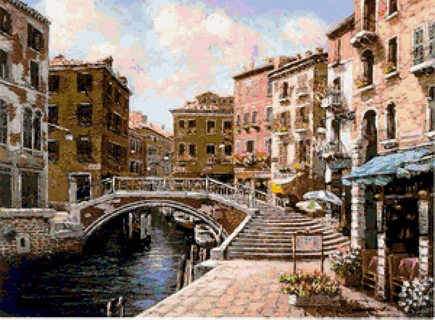 Венецианский мостик. - пейзажи, мостики., венеция, города - предпросмотр