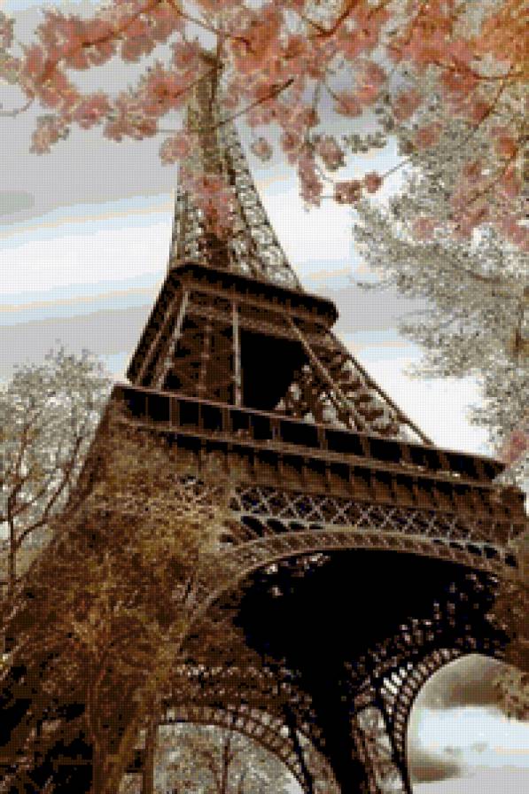 Париж весной - эйфелева башня, париж - предпросмотр