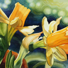 Схема вышивки «Нарцисы»