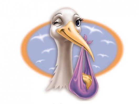 аист - простое, детское - оригинал