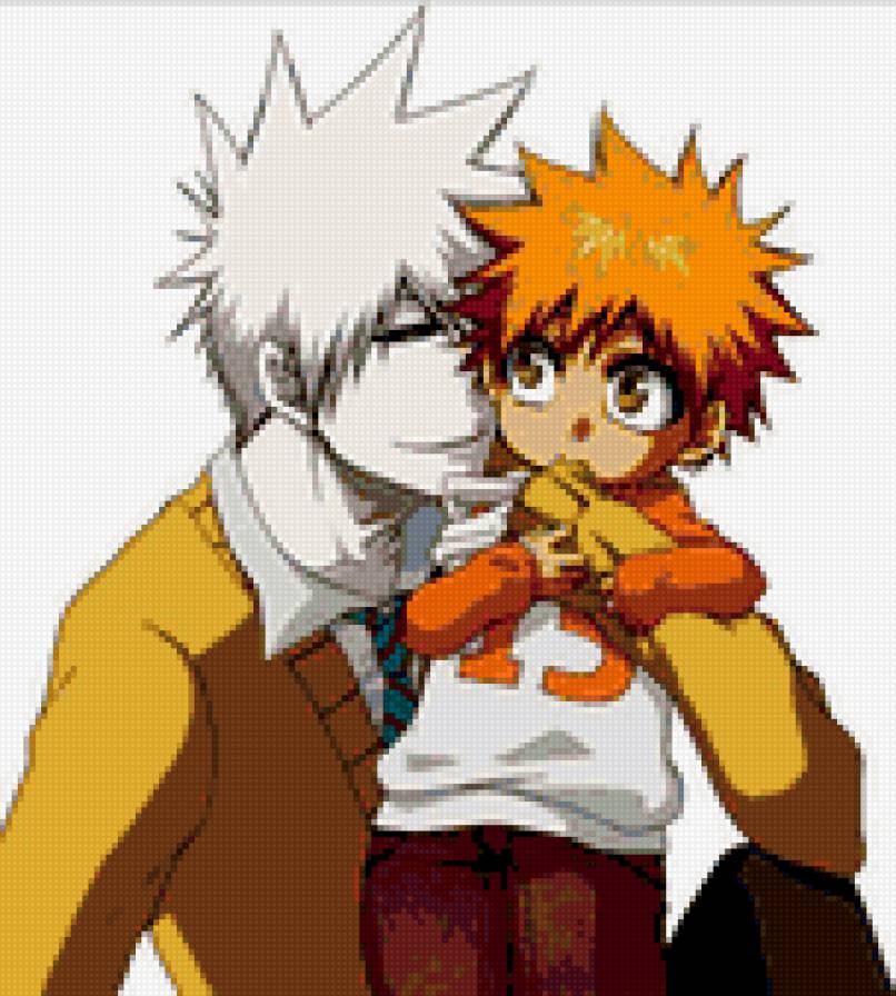 Хичи и Ичи - чиби, аниме, широсаки хичиго, сенен-ай, куросаки ичиго, блич - предпросмотр