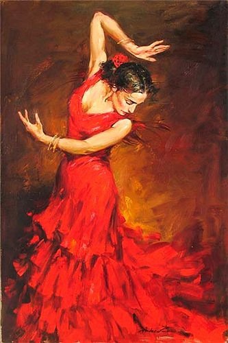 Фламенко - женщина, танец, фламенко - оригинал