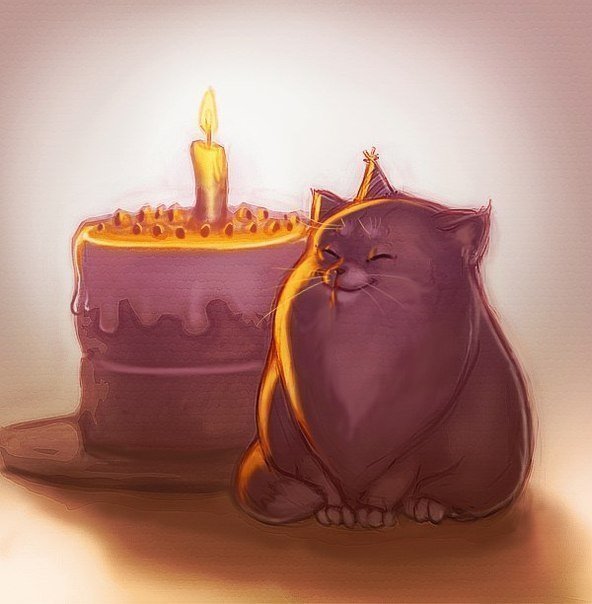 Котик - свеча, подушка, кот - оригинал