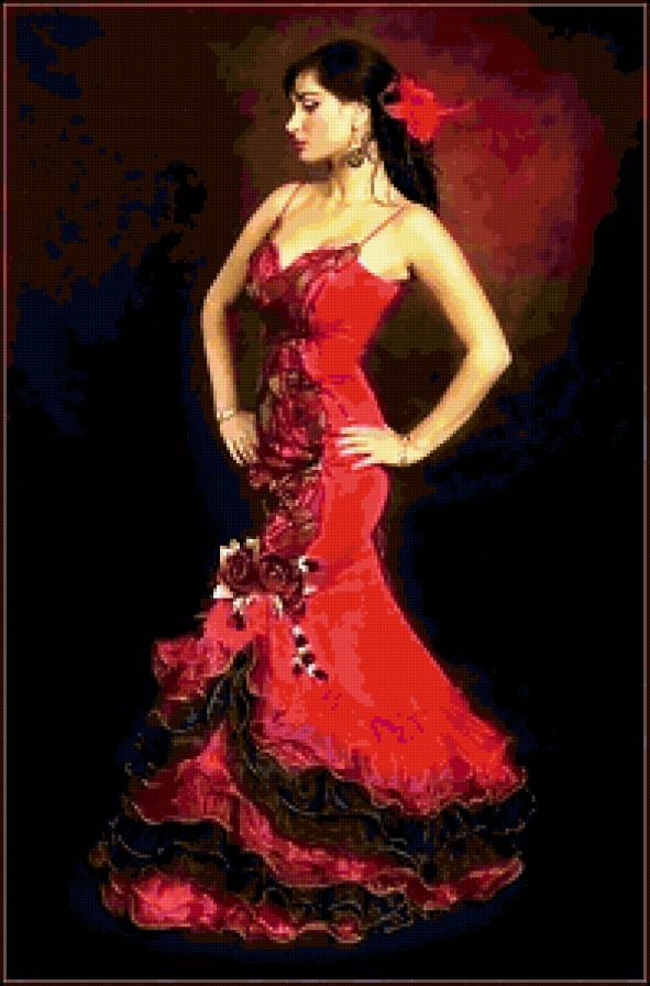 кармен - красное, женщина - предпросмотр