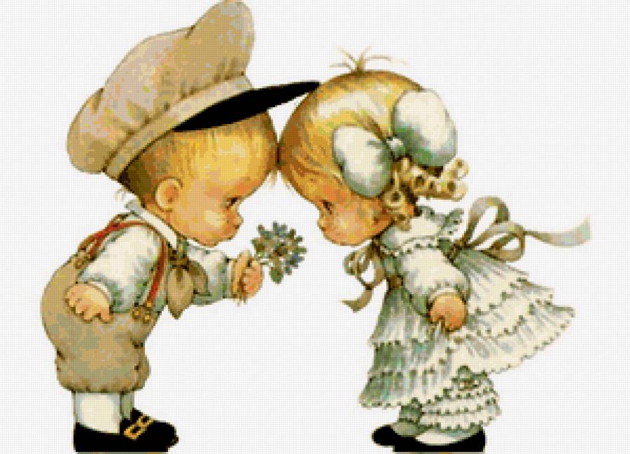 детки - детки, пара, влюбленные, дети, двое, картинa, детское, детям, детская - предпросмотр