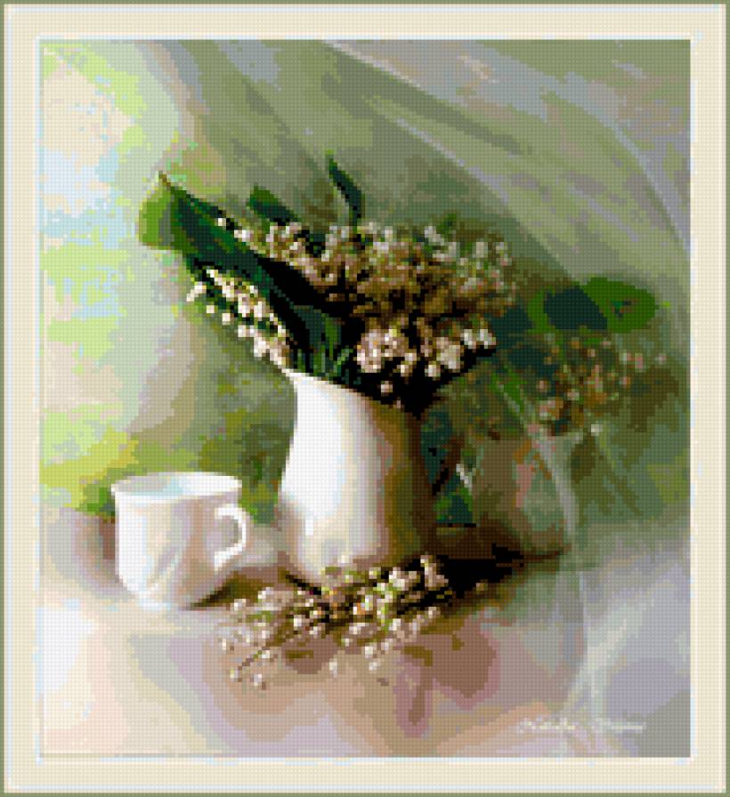 ландыши - панно, подушка, картина - предпросмотр