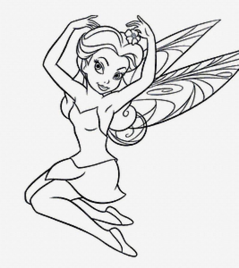 монохром - мультик, контур, монохром, принцессы диснея - предпросмотр