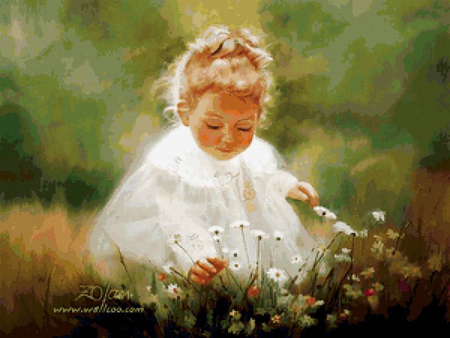 на лугу - дети - предпросмотр