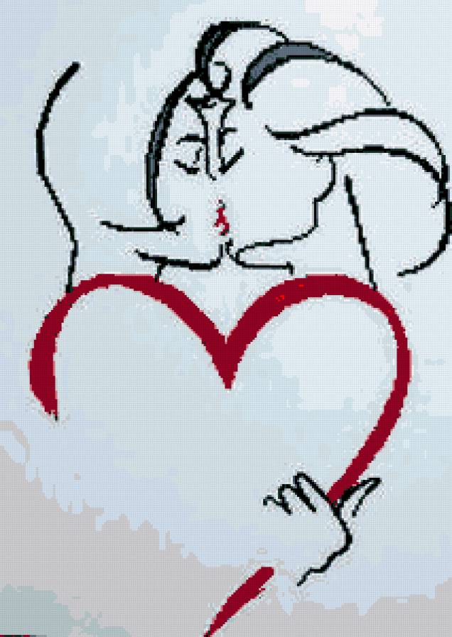 ко Дню Святого Валентина - сердечко, сердечки, валентинки, сердце, любовь, двое, валентинка - предпросмотр