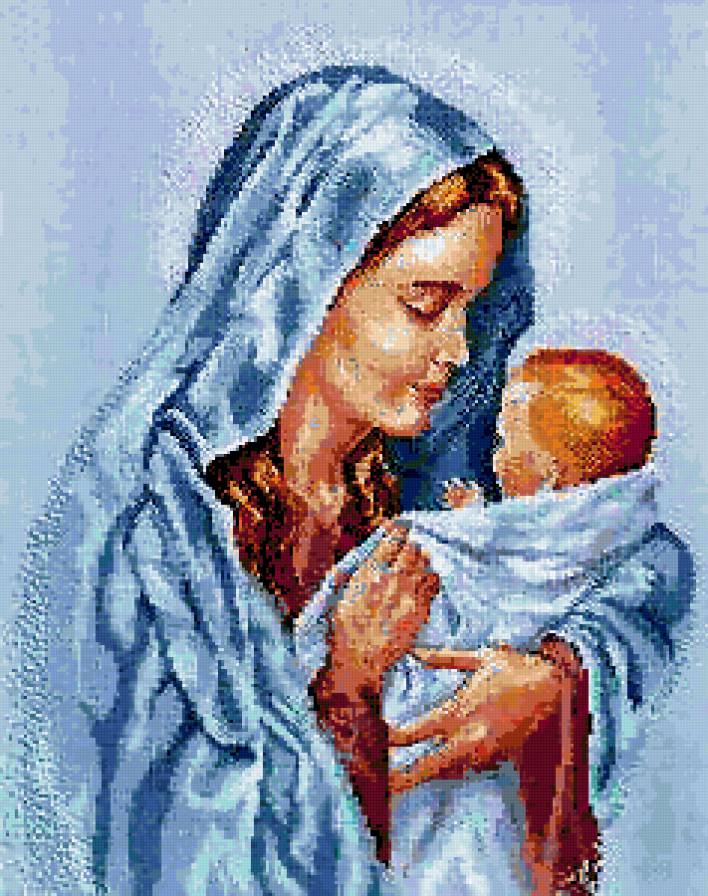 Мать и дитя - иконы, материнство, ребенок, мать, малыш, мама, живопись, дети - предпросмотр