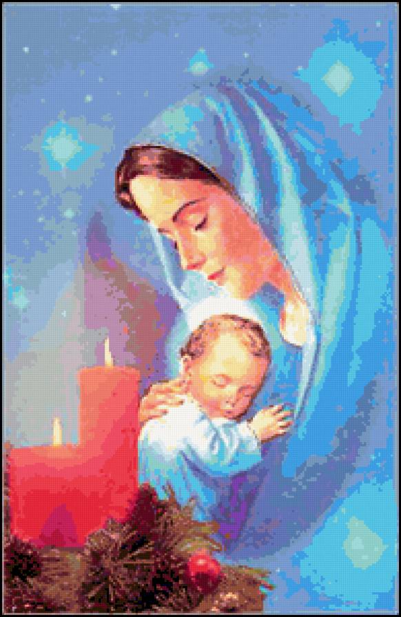 Мать и дитя - мама, малыш, мать, ребенок, дети, материнство, иконы, живопись - предпросмотр