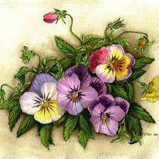 Оригинал схемы вышивки «цветы» (№223240)