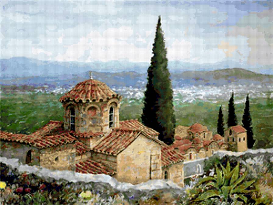 Мистра, Греция. - пейзаж, города, монастыри., греция - предпросмотр