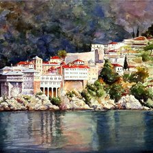 Схема вышивки «Монастырь Григориат.»