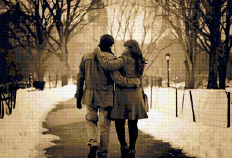 Свидание - любовь, сепия, двое, свидание - предпросмотр