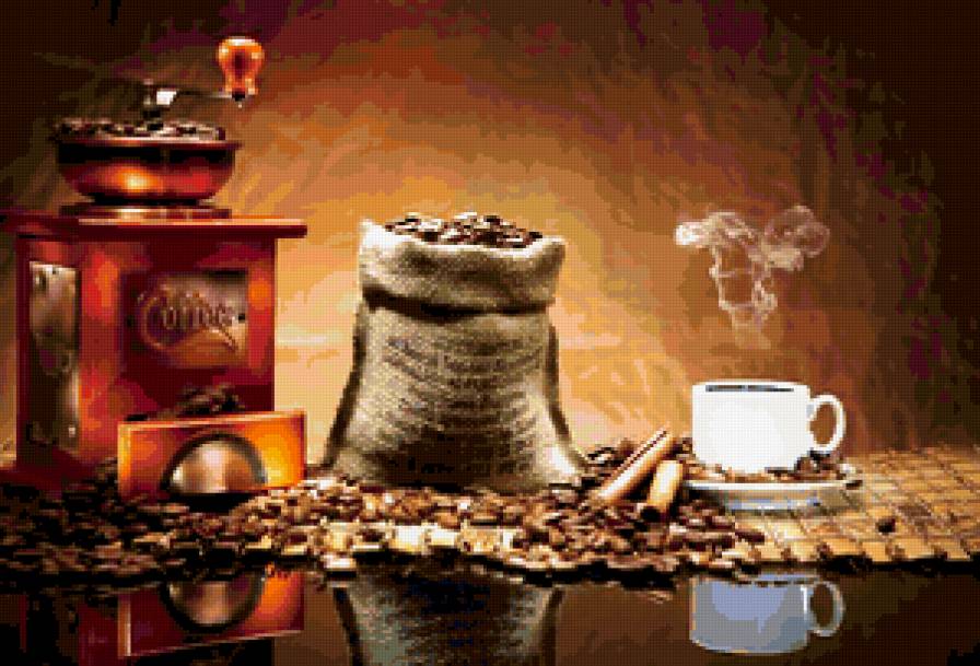 Кофейный натюрморт - натюрморт, кофе, кухня - предпросмотр