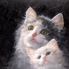 Схема вышивки «Котята»