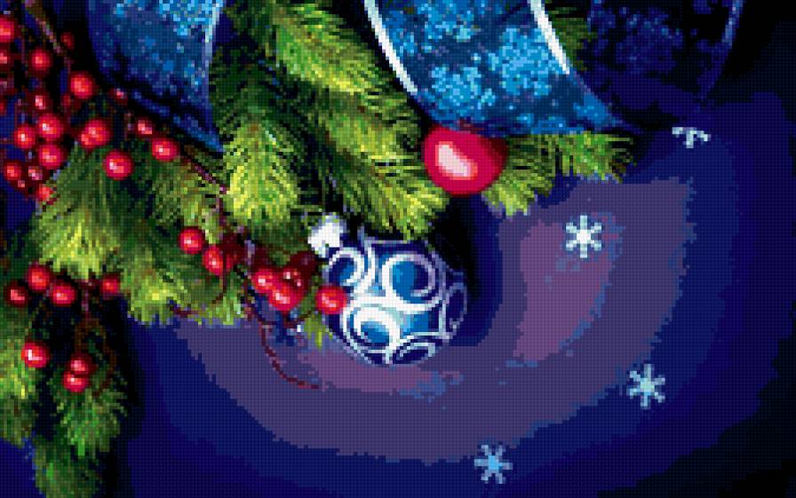 005 - елка, шар, новый год - предпросмотр