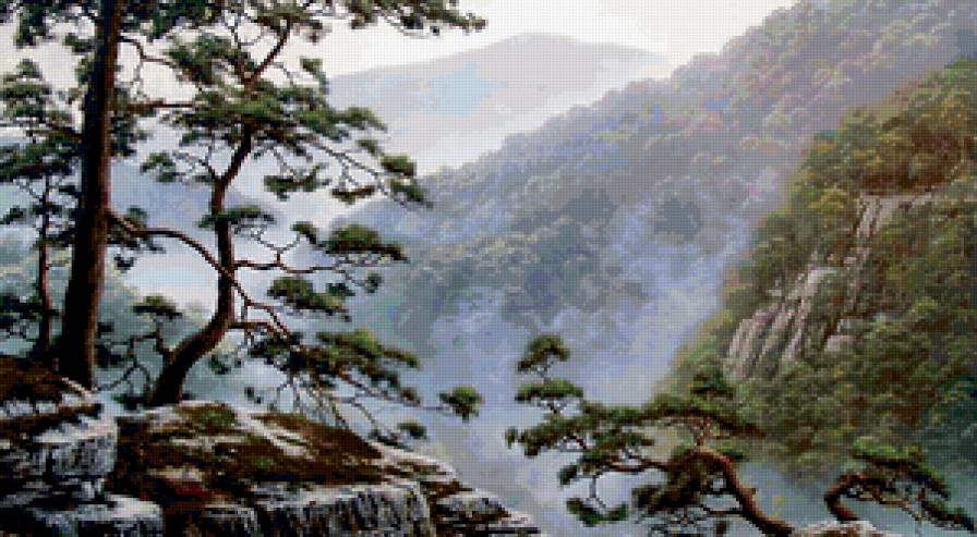 Пейзаж, лес, горы - горы, пейзаж, лес - предпросмотр