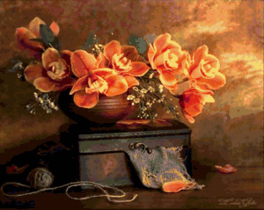 натюрморт - цветы, натюрморт - предпросмотр