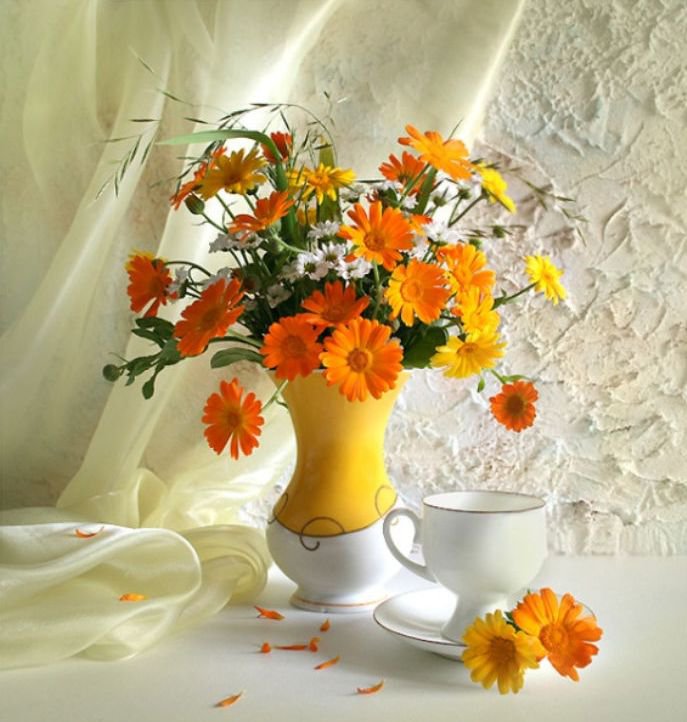 натюрморт - цветы, натюрморт - оригинал