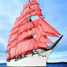 Схема вышивки «алые паруса»