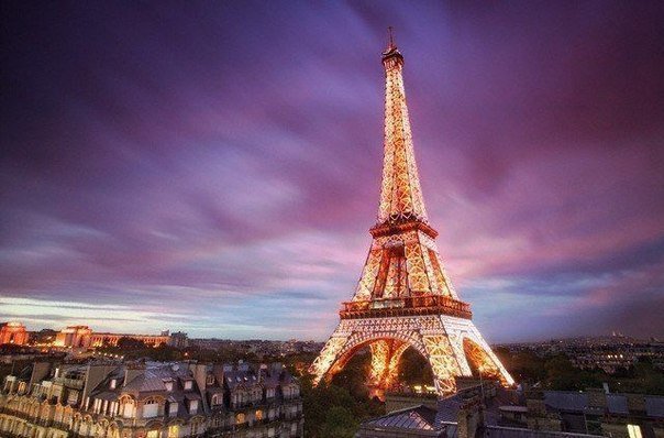 Париж - париж, города, ночь - оригинал