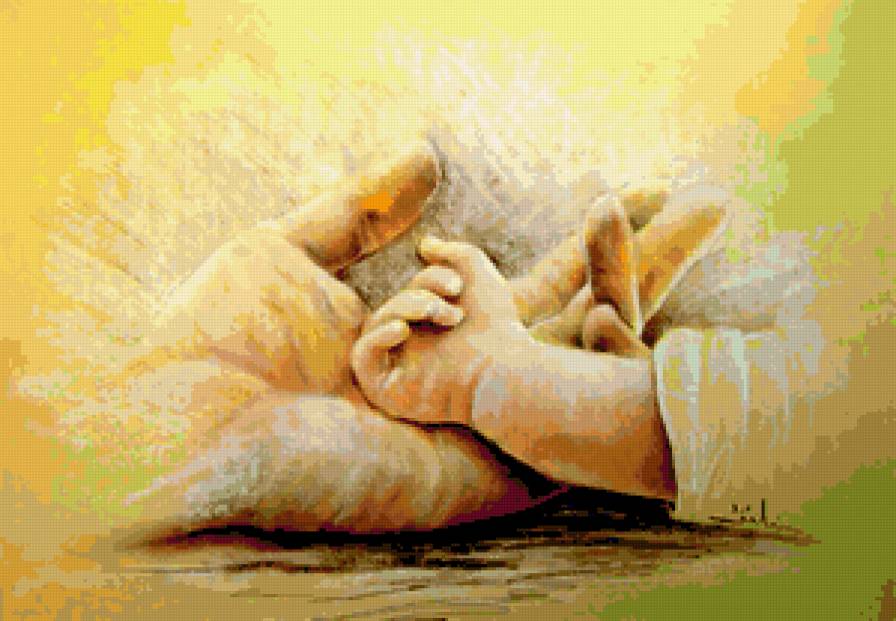 ручки - живопись, руки, дети, материнство, мама, малыш, младенец, ребенок - предпросмотр