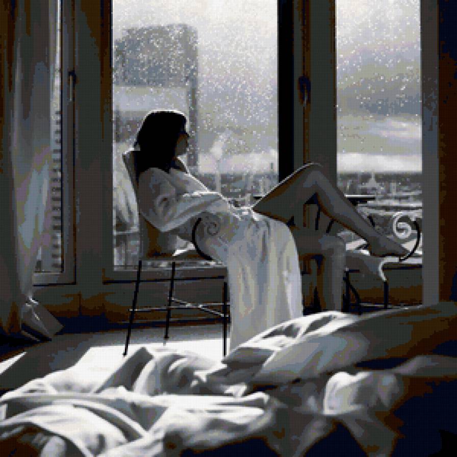 черно-белое - люди, чувства, монохром, тоска, лица, девушка - предпросмотр