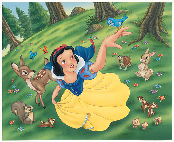 белоснежка - мультик, детям, детская, мультики, мультяшки, сказка, зверята, дисней - оригинал