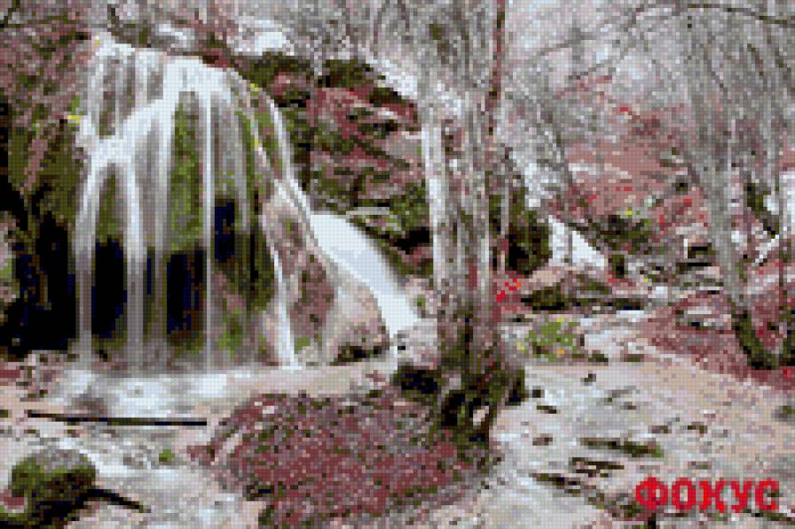 водопад серебряные струи - водопад - предпросмотр