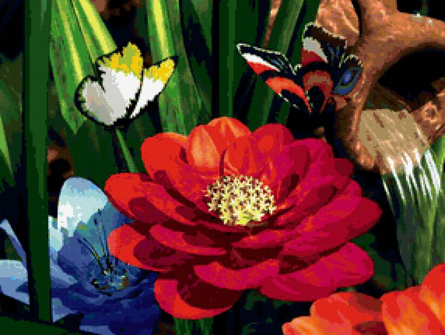 Цветы и бабочки - бабочки, цветы - предпросмотр