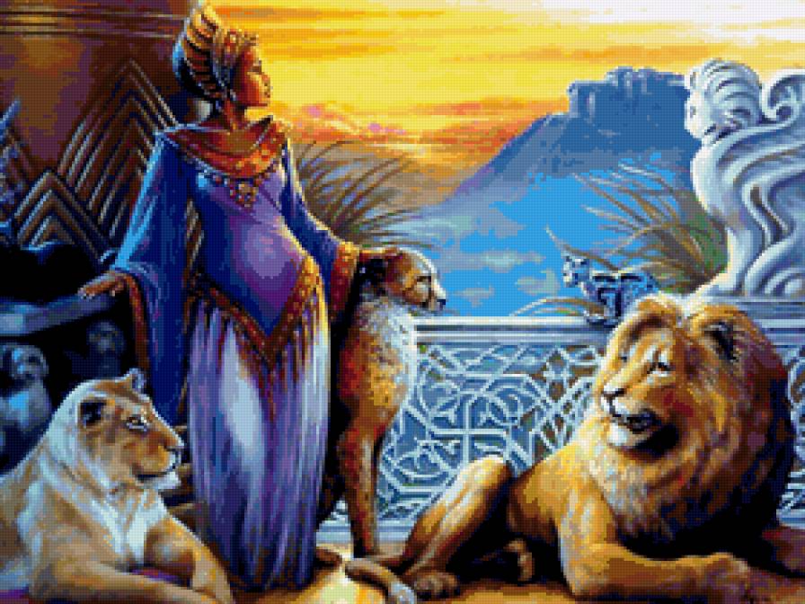 царица - любовь, одиночество, картина.животные.царица, девушка, красота - предпросмотр