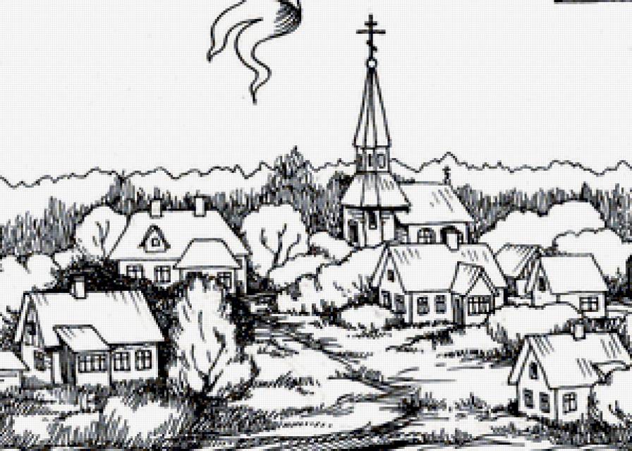 булатово - черно-белый, часовня, булатово - предпросмотр