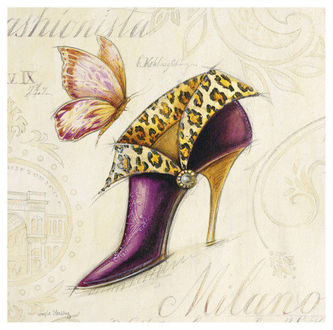 женские штучки - бабочки, женские штучки, панно, туфелька, обувь, мода - оригинал