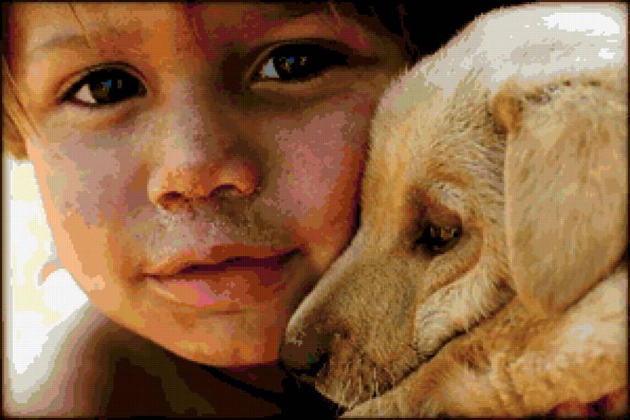 Мы с тобой одной крови... - собака, мальчик - предпросмотр