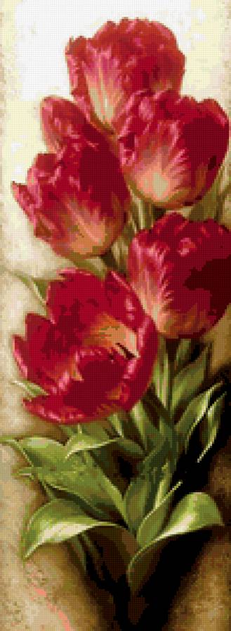 Панно Тюльпаны - букет, цветы, панно, картина - предпросмотр