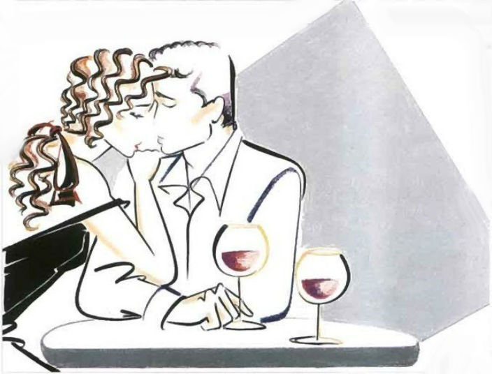 Пара - силуэт, пара - оригинал