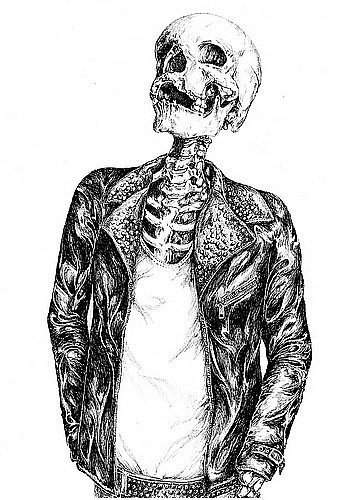 скелет в косухе - оригинал