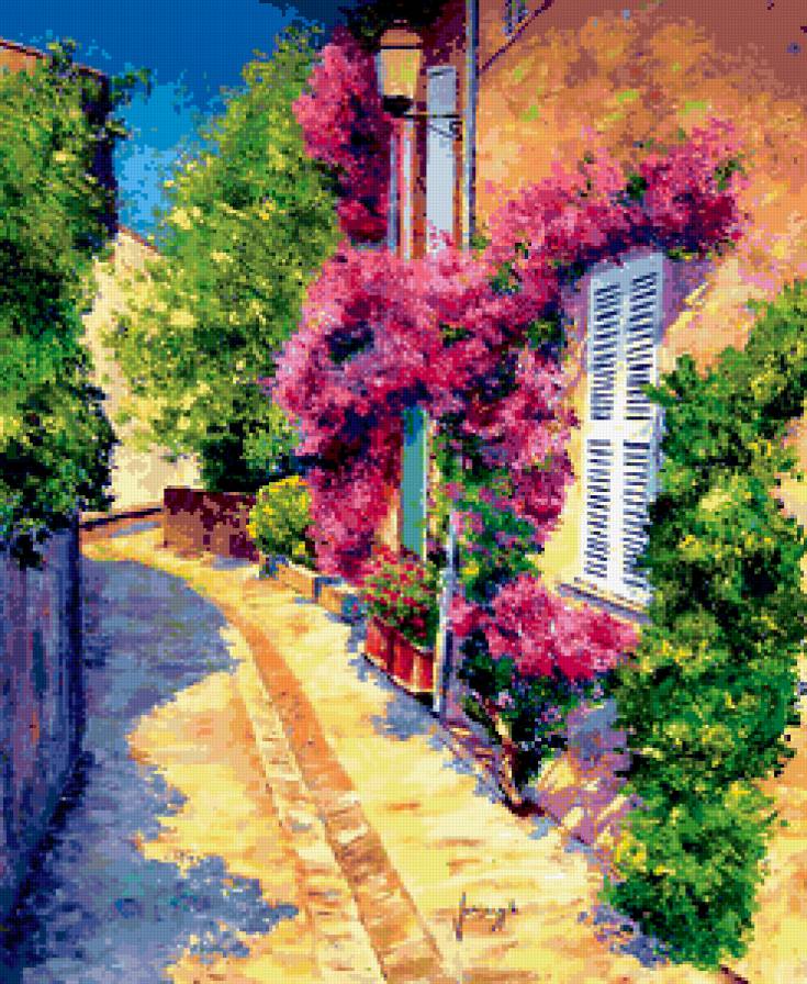 Город-сад - город, улица, пейзаж, цветы - предпросмотр