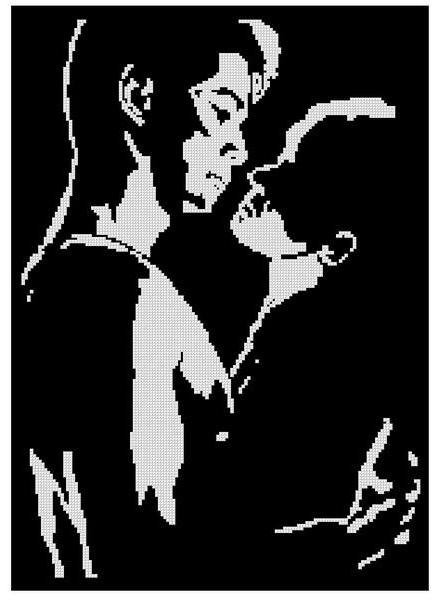 Глаза в глаза - монохром, пара, страсть, двое, чувства, черно-белое, силуэт - оригинал