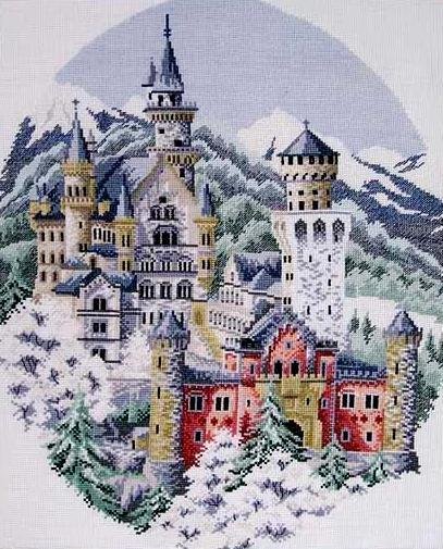 замок в горах - зима, замок - оригинал