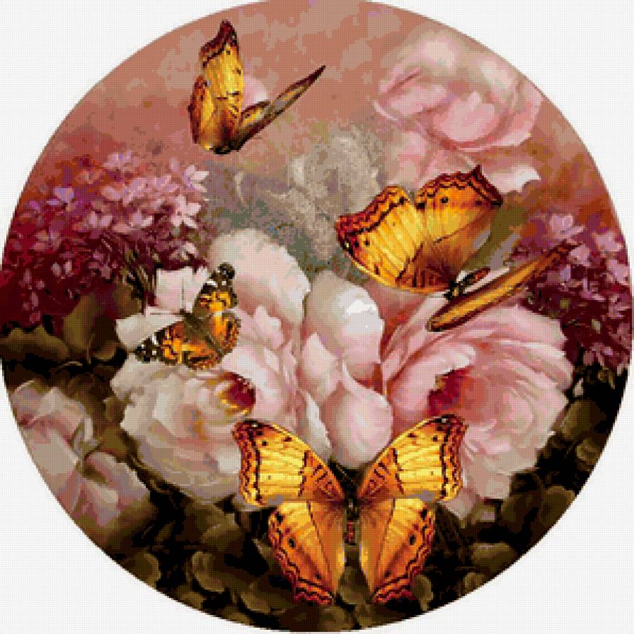 Бабочки и цветы - бабочка, цветы - предпросмотр