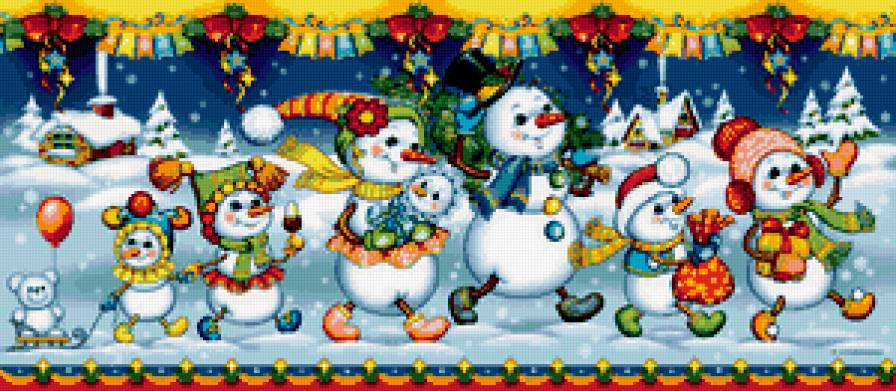 снеговики - новый год, мультик, сказка, детская, снеговик, семья, детям, зима - предпросмотр