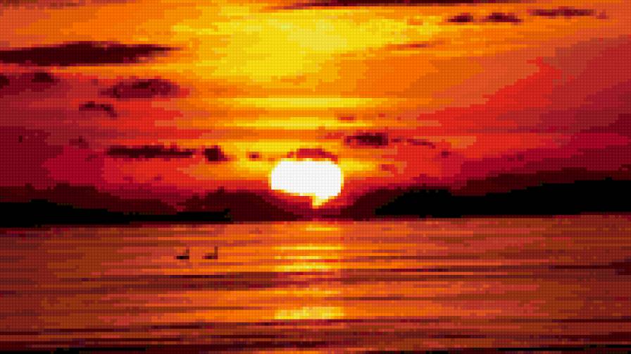 Закат - закат солнца - предпросмотр