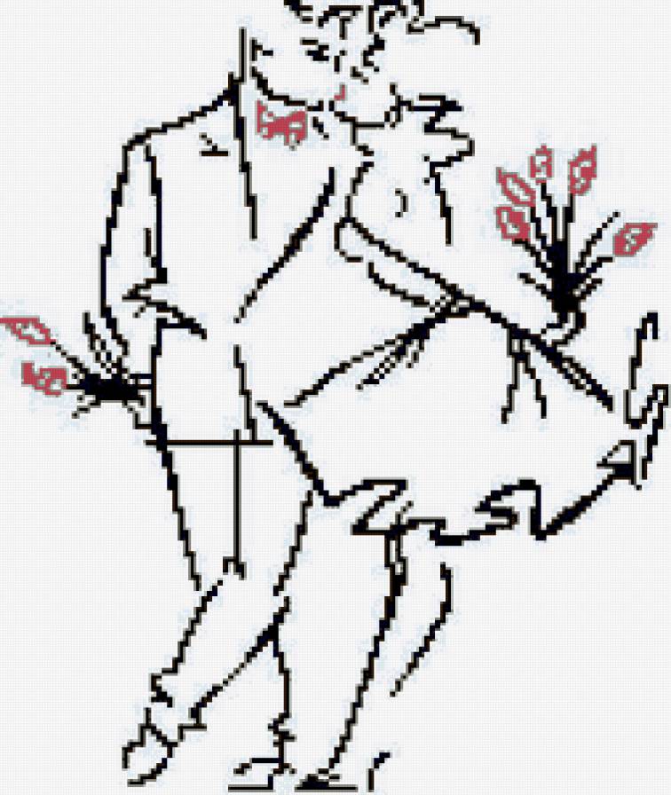 Пара - поцелуй, любовь, пара, силуэт - предпросмотр