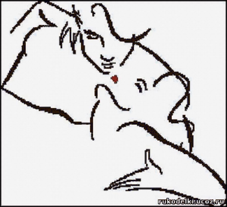 Пара - любовь, силуэт, пара, поцелуй - предпросмотр