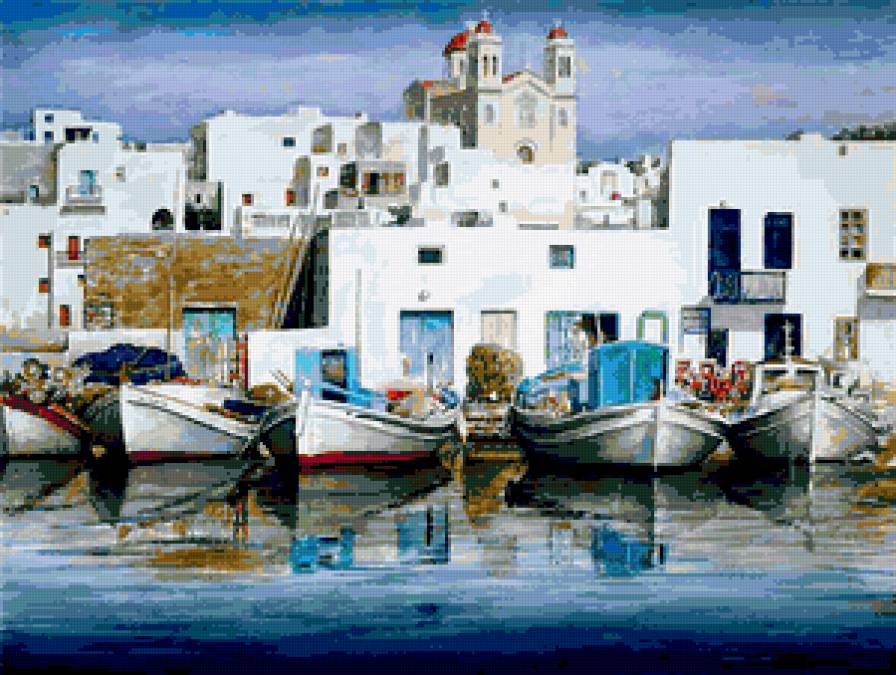 Науса. Греция - набережные, лодки., греция, острова, море - предпросмотр