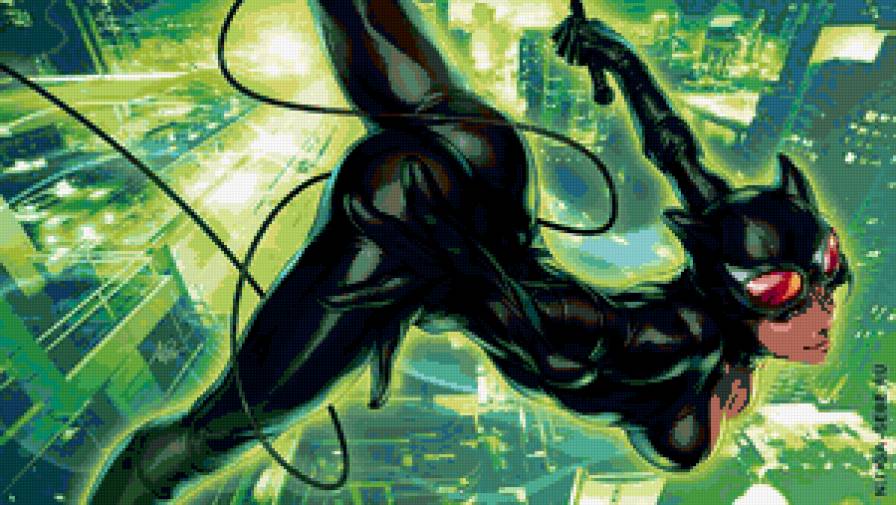 Женщина -кошка - девушка, кошка - предпросмотр