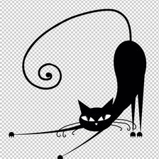 Схема вышивки «Чёрный кот»